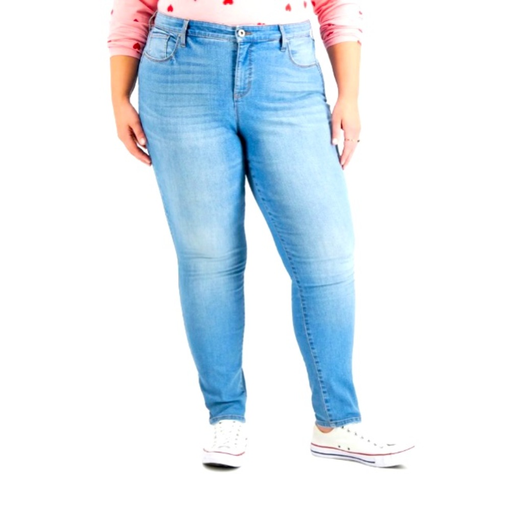 STYLE & CO Slim Leg Jean Mid Rise Open Desert Plus Size 16W NWT